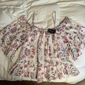 Off-shoulder floral top